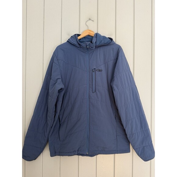 Men's Outdoor Research Winter Ferrosi Hoody Jacket XL Blue Full Zip Insulated - Picture 1 of 7